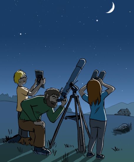 Telescope sur pied astronomie jouet enfant etoile trepied au
